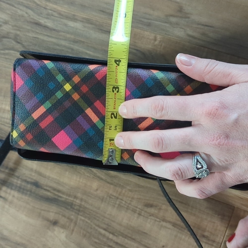 Torrid x Betsy Johnson Crossbody bag. Checkered. Black purse. - Picture 12 of 13